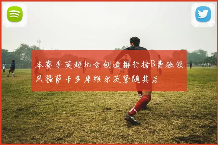 本赛季英超机会创造排行榜B费独领风骚萨卡多库维尔茨紧随其后